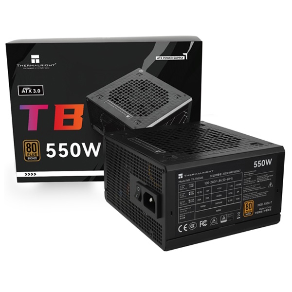 Power Supply ThermalRight TR-TB-550S, 550W, 80PLUS Bronze, Black