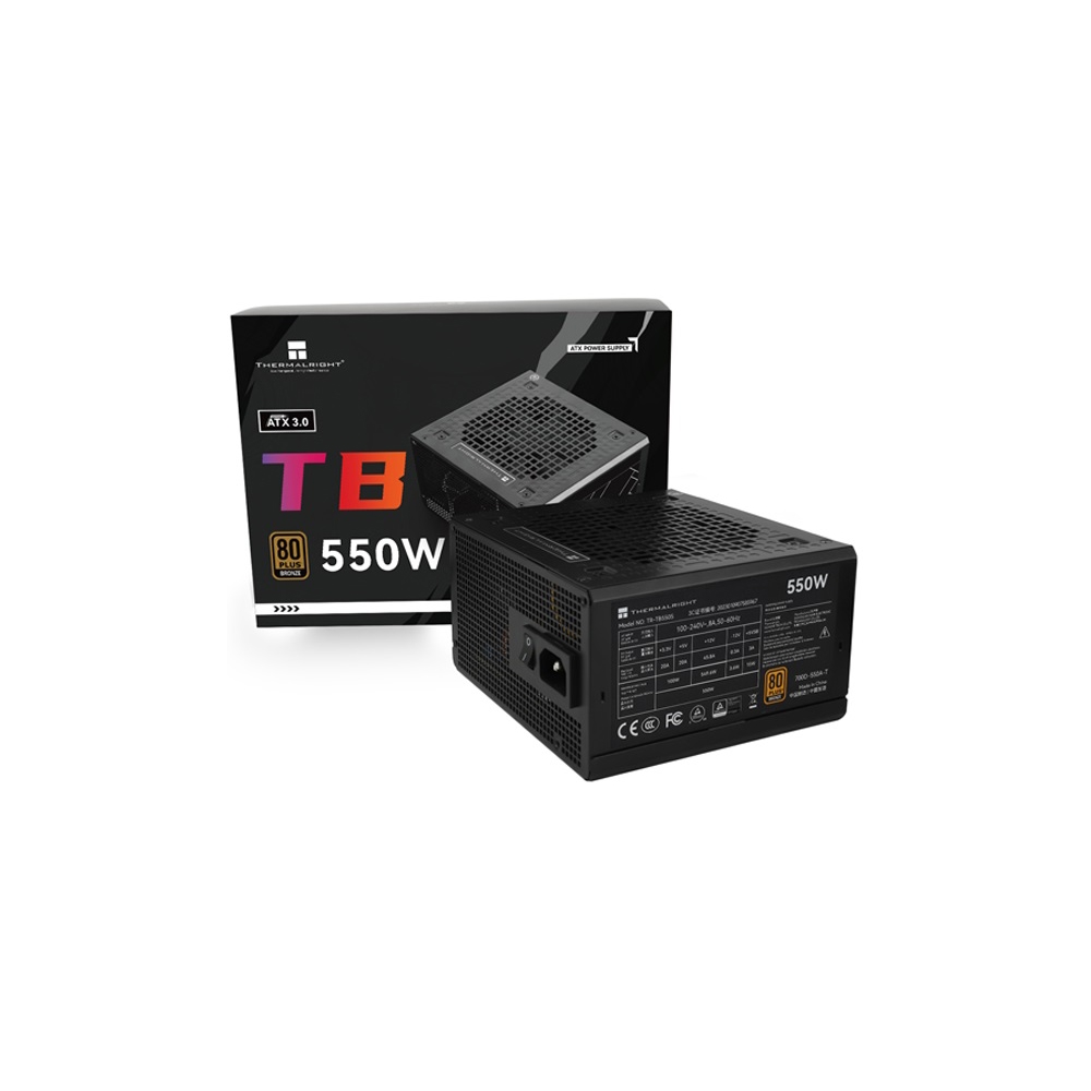 Power Supply ThermalRight TR-TB-550S, 550W, 80PLUS Bronze, Black