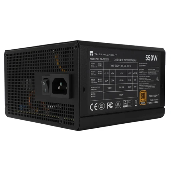 Power Supply ThermalRight TR-TB-550S, 550W, 80PLUS Bronze, Black