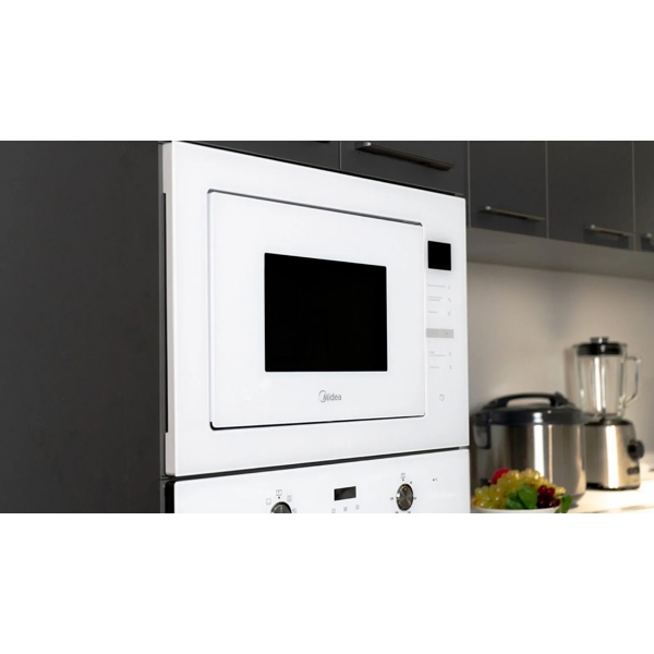 ჩასაშენებელი მიკროტალღური ღუმელი Midea MI10250GW, 1450W, 25L, Built-In Microwave Oven, White