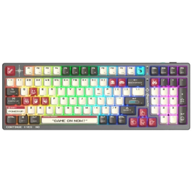 კლავიატურა A4Tech Bloody WS98 Dual-Core, BLMS Red Plus Switch, Wireless, USB, 2.4GHz, Bluetooth, RGB, Mechanical Gaming Keyboard, Pixels Red