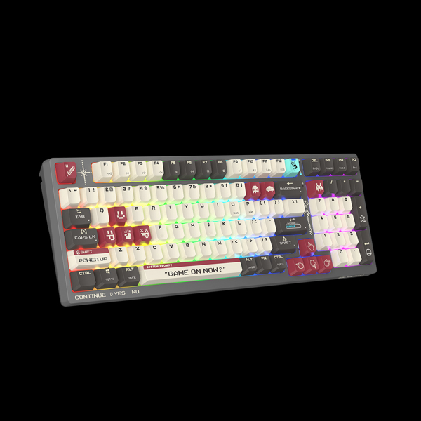 Mechanical Gaming Keyboard A4Tech Bloody WS98 Dual-Core, BLMS Red Plus Switch, Wireless, USB, 2.4GHz, Bluetooth, RGB, Pixels Red