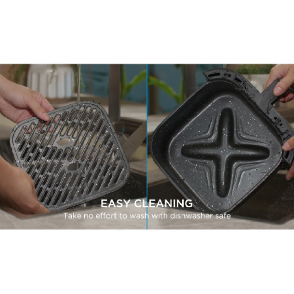 აეროგრილი Midea MF-TN45WK4, 1550W, 4.5L, Air Fryer, Black/Silver