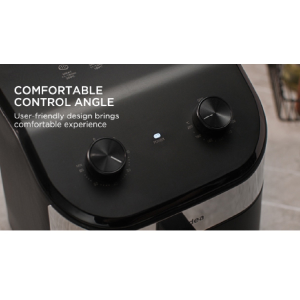 აეროგრილი Midea MF-TN45WK4, 1550W, 4.5L, Air Fryer, Black/Silver