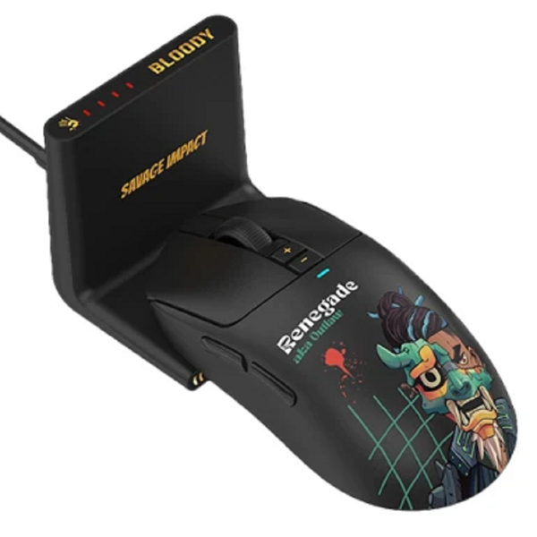 მაუსი A4Tech Bloody R72 Ultra Duo, Wireless, 2.4GHz, USB, Gaming Mouse, Renegade Midnight