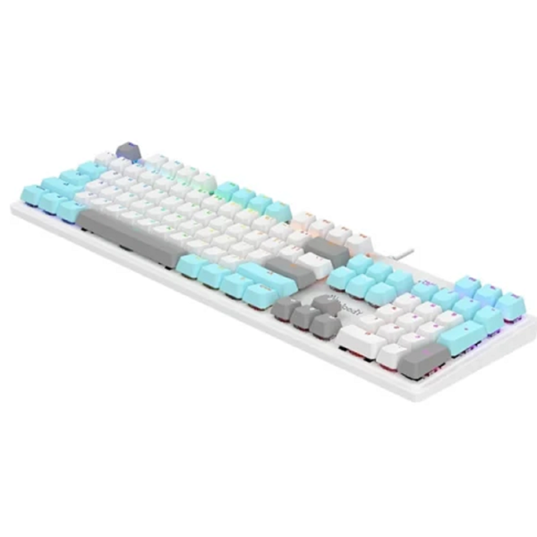 კლავიატურა A4Tech Bloody S520N, BLMS Brown Switch, Wired, USB, RGB, Mechanical Gaming Keyboard, Icy White