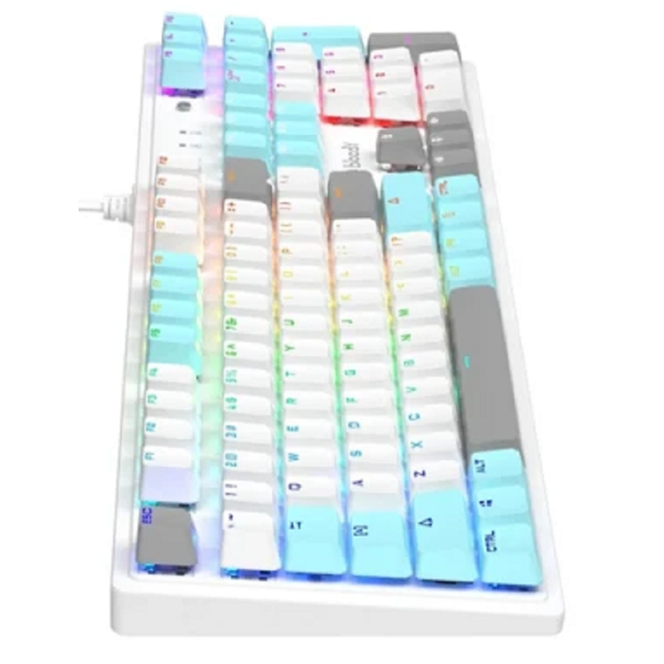 კლავიატურა A4Tech Bloody S520N, BLMS Brown Switch, Wired, USB, RGB, Mechanical Gaming Keyboard, Icy White