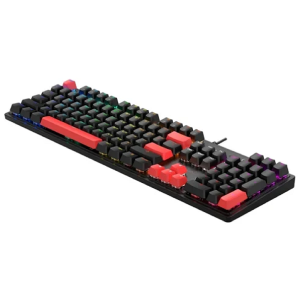 კლავიატურა A4Tech Bloody S520N, Red Plus Switch, Wired, USB, RGB, Mechanical Gaming Keyboard, Fire Black