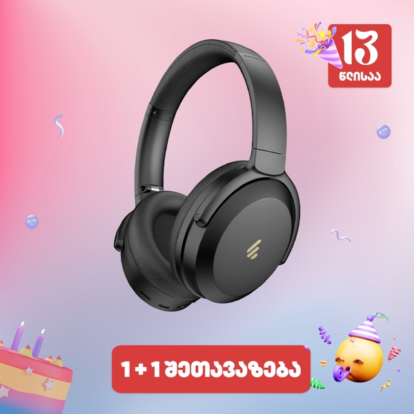 ყურსასმენი Edifier WH700NB Pro, Headset, Wireless, Bluetooth, With ANC, Black