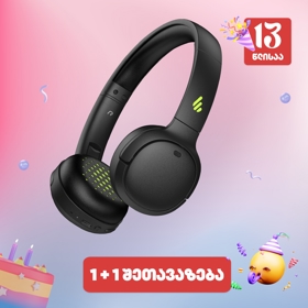 Edifier WH500, Headset, Wireless, Bluetooth, Black