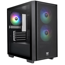 ქეისი Thermaltake CA-1Y8-00S1WN-02 Versa H16 TG ARGB, Computer Case, MicroT, Mini ITX, Micro ATX, 2xUSB 3.0, USB 2.0, Microphone; Earphone, Black