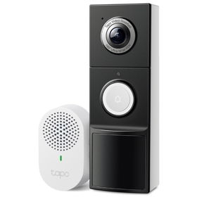 კარის ვიდეო ზარი TP-Link Tapo D235, Wire-Free Video Doorbell, 2K 5MP, 2-Way Audio, Night Vision, Black