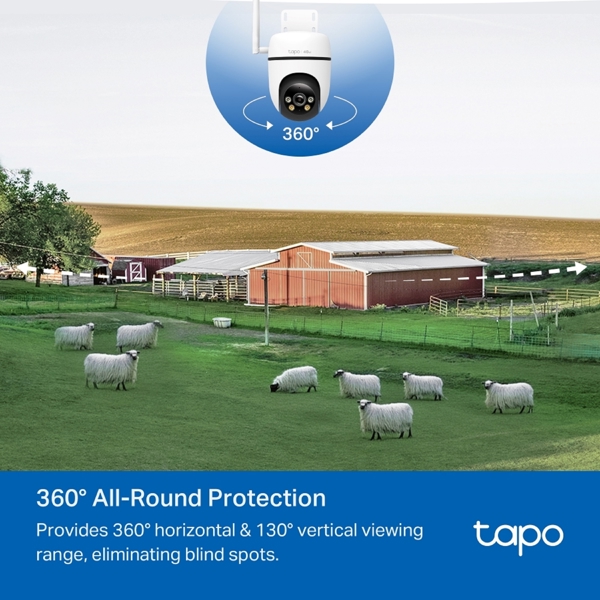 ვიდეო სათვალთვალო კამერა TP-Link Tapo C501GW, Outdoor Pan/Tilt 4G LTE Camera, White