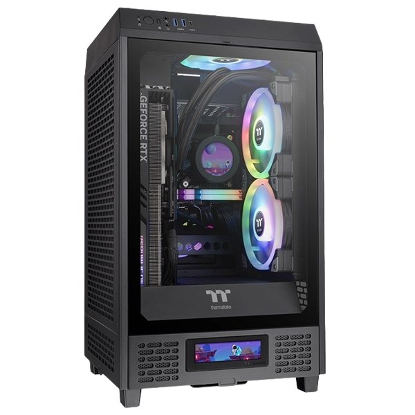 ქეისი Thermaltake CA-1X9-00S1WN-00 Tower 200, Computer Case, MiniT, Mini-ITX, USB-C 3.2, 2xUSB 3.0, HD Audio, Black