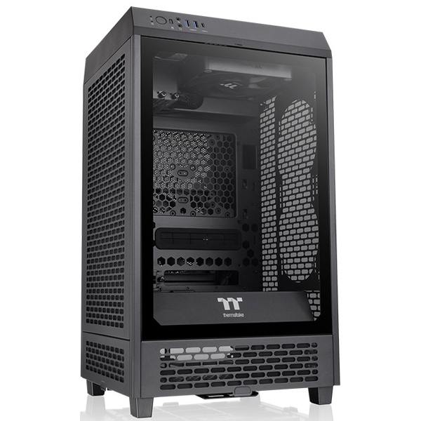 ქეისი Thermaltake CA-1X9-00S1WN-00 Tower 200, Computer Case, MiniT, Mini-ITX, USB-C 3.2, 2xUSB 3.0, HD Audio, Black