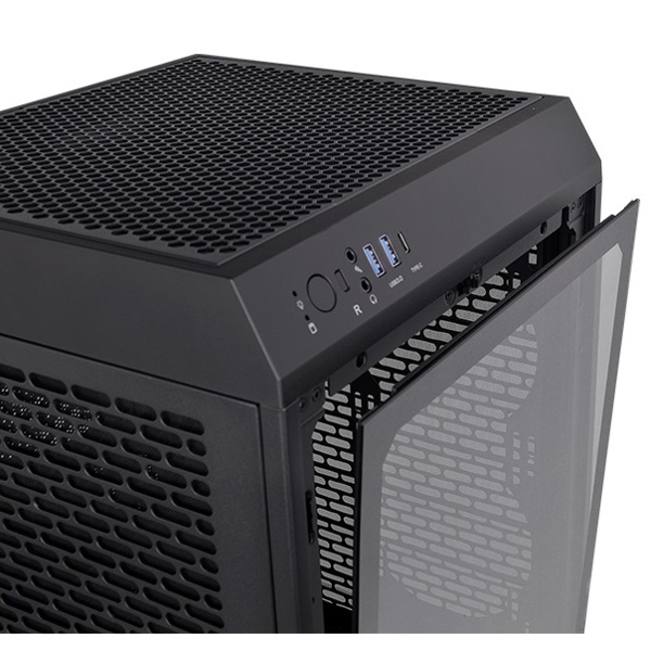 ქეისი Thermaltake CA-1X9-00S1WN-00 Tower 200, Computer Case, MiniT, Mini-ITX, USB-C 3.2, 2xUSB 3.0, HD Audio, Black