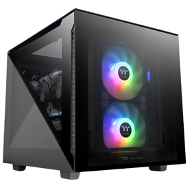 ქეისი Thermaltake CA-1V1-00S1WN-00 Divider 200 TG, Computer Case, Mini ITX, Micro ATX, USB-C 3.2, 2xUSB 3.0, HD Audio, Black