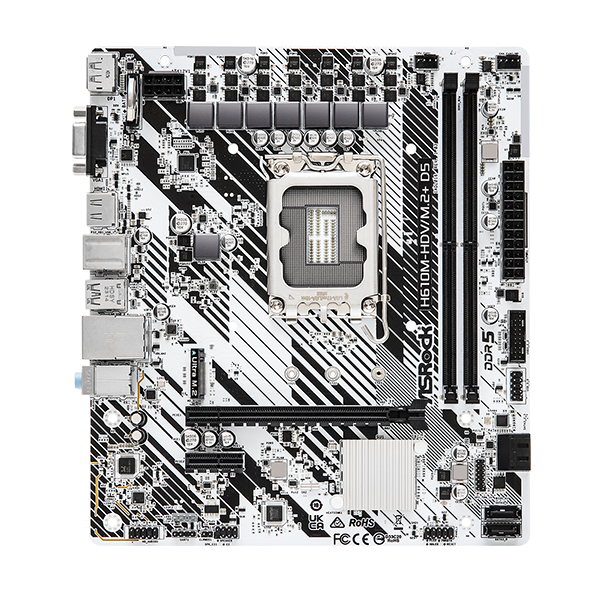 დედა დაფა ASRock 90-MXBM50-A0UAYZ H610M-HDV/M.2+ D5, LGA1700, DDR5, 96GB