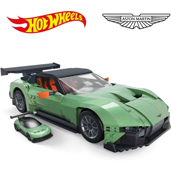 ასაწყობი სათამაშო მანქანა Mattel HMY97, Collector Aston Martin Vulcan, Green