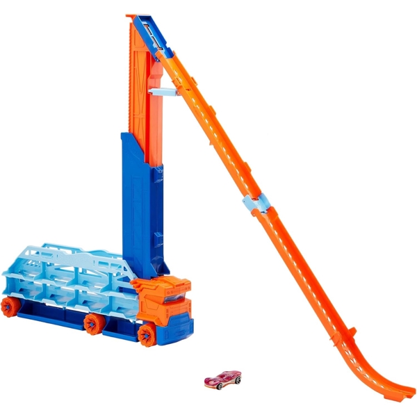 სათამაშო ამწე Mattel HDY92 Hot Wheels City Air Drop Hauler, Blue