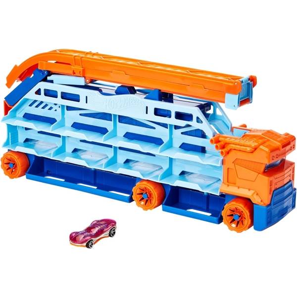 სათამაშო ამწე Mattel HDY92 Hot Wheels City Air Drop Hauler, Blue