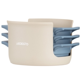 კვერცხის საჭრელი Ardesto AR1052B 3 in 1 Gemini, Egg Slicer, Gray/Blue