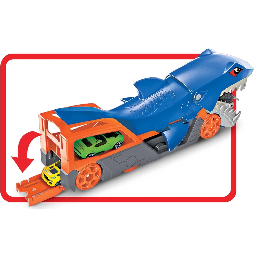 სათამაშო მანქანა ზვიგენი Mattel GVG36 Hot Wheels Shark Chomp Transport