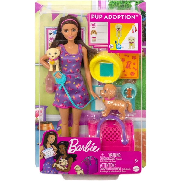 MATTEL HKD86 Barbie Adopt-a-Pup Playset - Latina