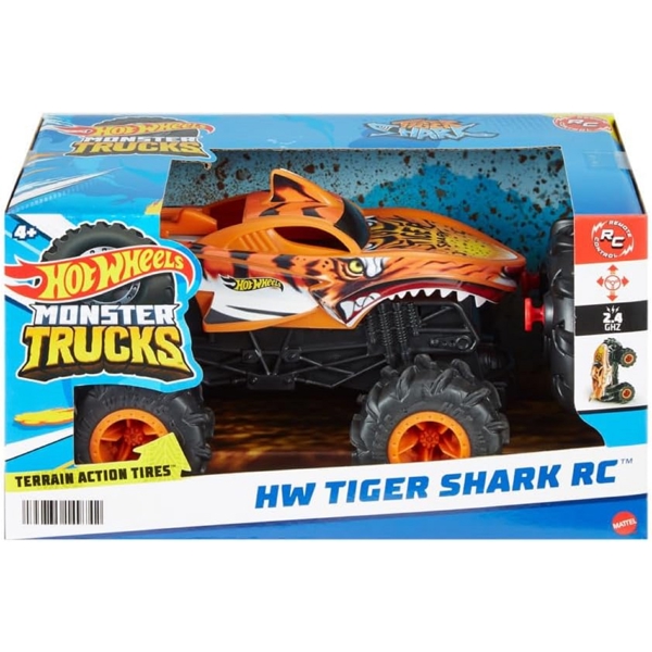 სათამაშო მანქანა Mattel HNV03 Hot Wheels Monster Trucks 1:24 Tiger SharkTM RC Vehicle
