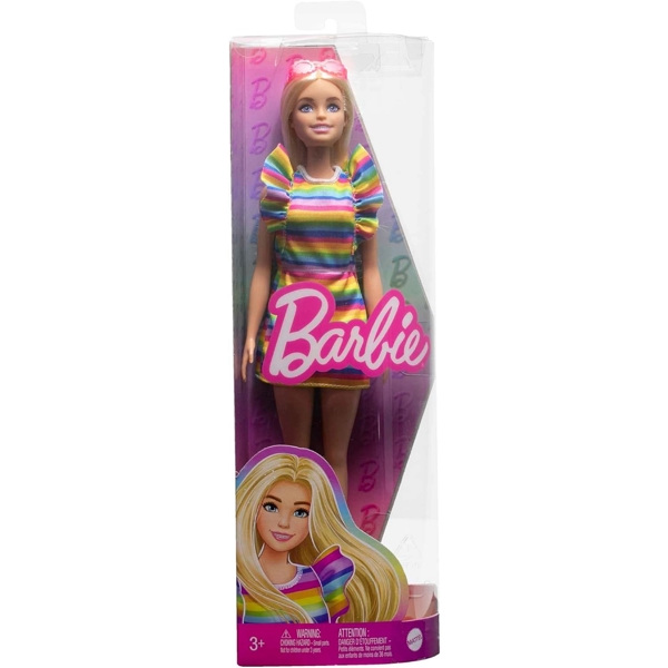 Barbie Fashionistas Doll - Tiered Dress and Braces Mattel HPF73
