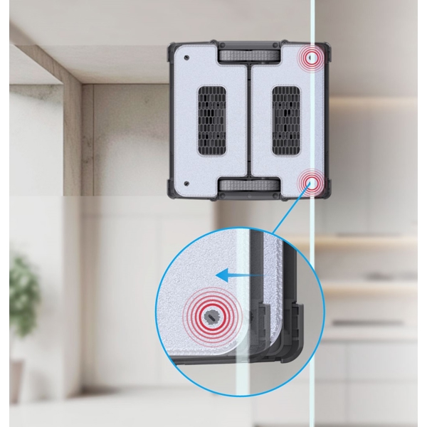 მინის საწმენდი რობოტი Hobot S7 Pro, 100W, 4800Pa, Dual Mop Polish Window Cleaning Robot, White