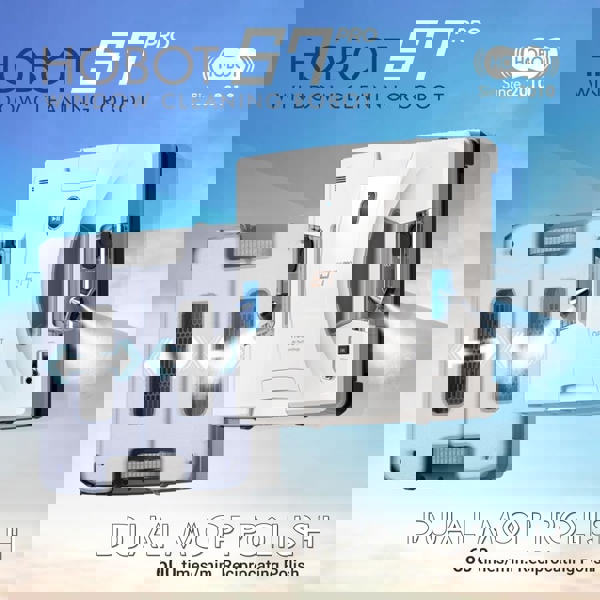 მინის საწმენდი რობოტი Hobot S7 Pro, 100W, 4800Pa, Dual Mop Polish Window Cleaning Robot, White