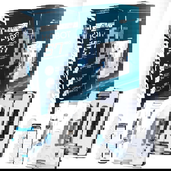 მინის საწმენდი რობოტი Hobot S7 Pro, 100W, 4800Pa, Dual Mop Polish Window Cleaning Robot, White