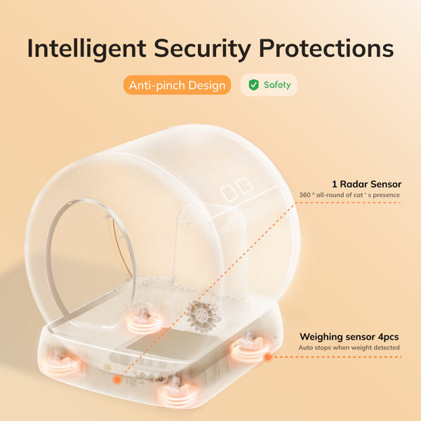 კატის ჭკვიანი სახლი UBTech UCAT C10 PRO, Smart Cat Litter Box, White