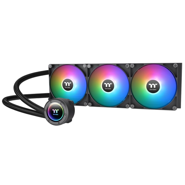 Liquid Cooling ThermalTake CL-W376-PL14SW-A TH420 V2, 140mm, 1800Rpm, Black