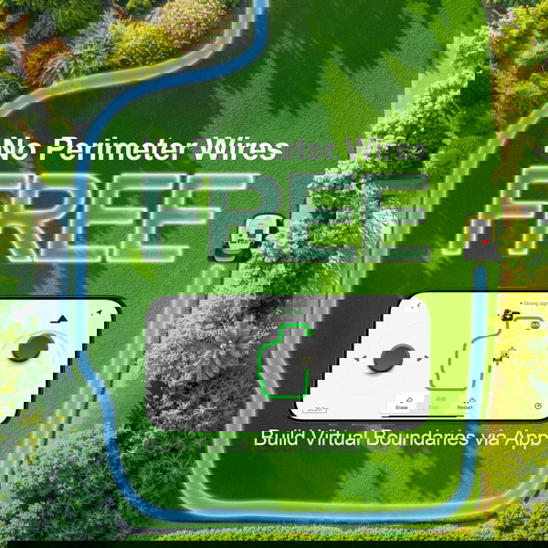 გაზონის საკრეჭი რობოტი UBTech M10 PRO, WiFi, Bluetooth, Wire Free Robotic Lawn Mower, Green/Grey