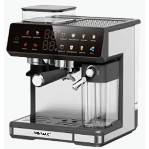 ყავის აპარატი MinMax MNC-5710, 1350W, 2.6L, Coffee Machine, Silver