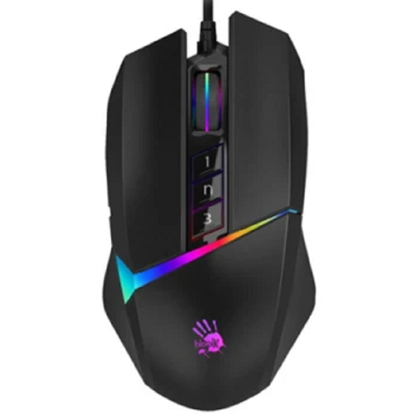 მაუსი A4tech Bloody W60 Max, Wired, RGB, USB, Gaming Mouse, Stone Black