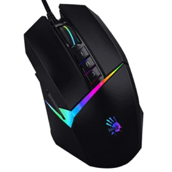 მაუსი A4tech Bloody W60 Max, Wired, RGB, USB, Gaming Mouse, Stone Black