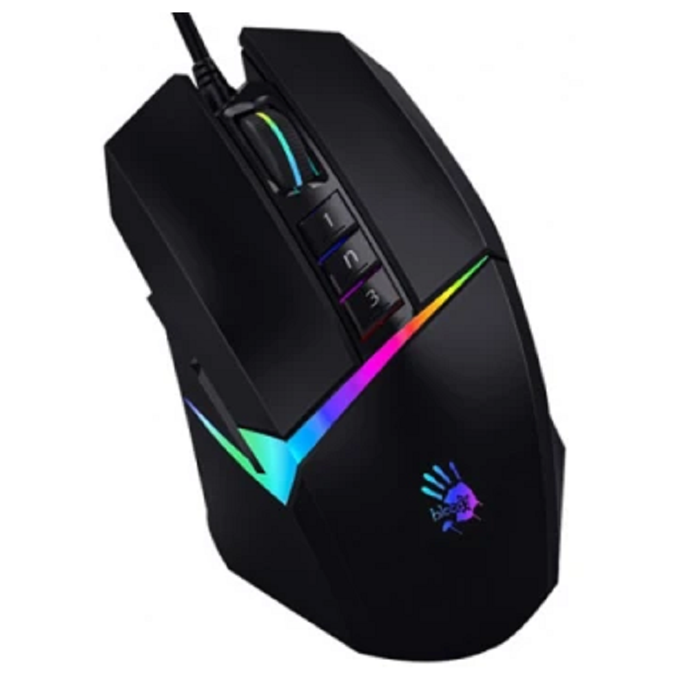 მაუსი A4tech Bloody W60 Max, Wired, RGB, USB, Gaming Mouse, Stone Black
