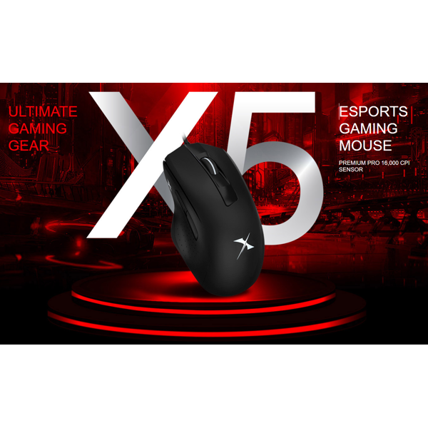 მაუსი A4tech Bloody X5 MAX, Wired, USB, RGB, Gaming Mouse, Stone Black