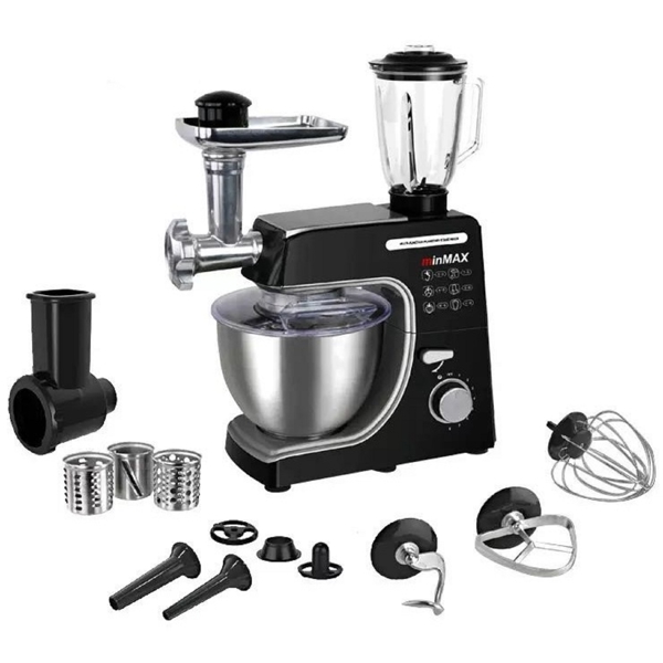 სამზარეულოს კომბაინი MinMAX MIX-9112, 1000W, 6L, Food Processor, Black