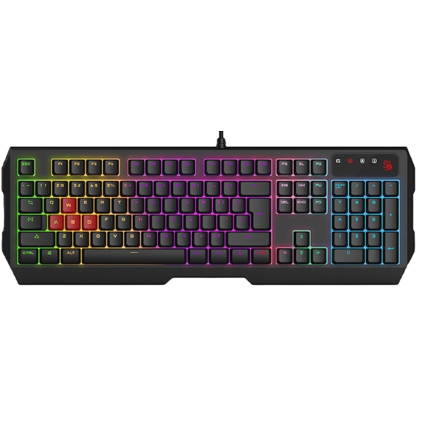 კლავიატურა A4tech Bloody B140N Neon, Wired, USB, Gaming Keyboard, Black