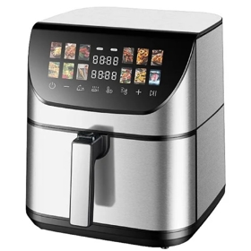 აეროგრილი MinMax MF-8001S, 2800W, 12L, Air Fryer, Black/Silver