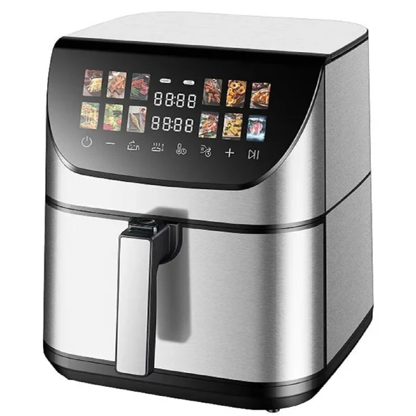 აეროგრილი MinMax MF-8001S, 2800W, 12L, Air Fryer, Black/Silver
