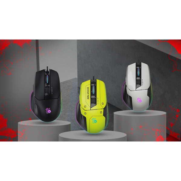 მაუსი A4Tech Bloody W70 Max, Wired, USB, RGB, Gaming Mouse, Punk Yellow