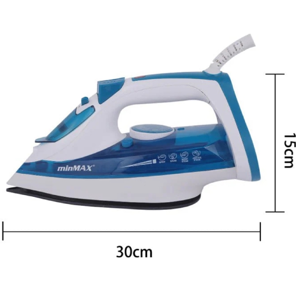 ორთქლის უთო MinMax MNI-8026, 2400W, Steam Iron, Blue