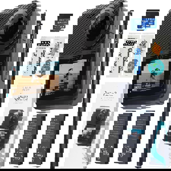 360 Action Camera Travel Combo KanDao Q23G-02 QooCam 3, 62MP, Black