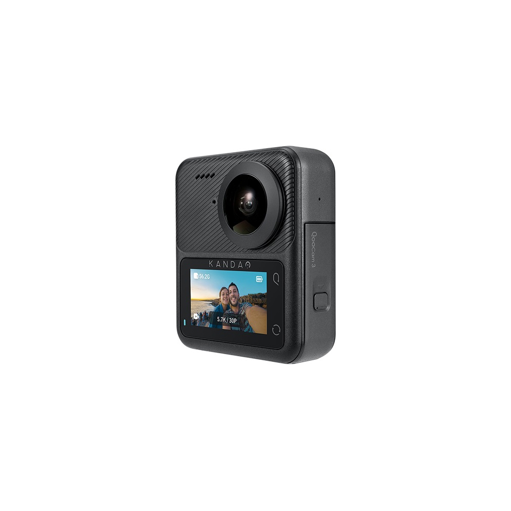ექშენ კამერა KanDao Q23G-02 QooCam 3, 62MP, 360 Action Camera Travel Combo, Black