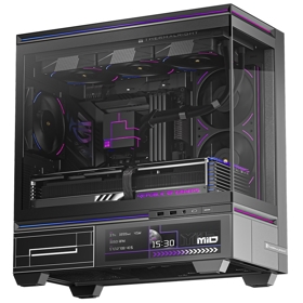 Computer Case ThermalRight TL-M10 Vision, ITX, Micro ATX, 2xUSB 3.0, USB Type-C, Audio, Mic, Black
